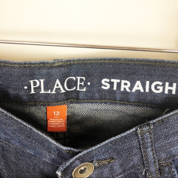 Children's Place Straight Denim Jean | Dark Wash | Size 12 - Picture 4 of 7